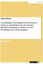 Nachhaltigkeit und digitale Transformation. Chancen und Risiken bei der smarten Energieverwaltung in Städten aus der Perspektive der Nachhaltigkeit af Julian Winter