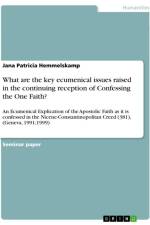 What are the key ecumenical issues raised in the continuing reception of Confessing the One Faith? af Jana Patricia Hemmelskamp