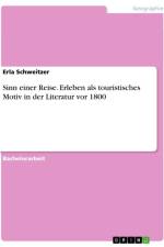 Sinn einer Reise. Erleben als touristisches Motiv in der Literatur vor 1800 af Erla Schweitzer