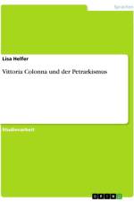 Vittoria Colonna und der Petrarkismus af Lisa Helfer