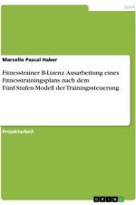 Fitnesstrainer B-Lizenz. Ausarbeitung eines Fitnesstrainingsplans nach dem Fünf-Stufen-Modell der Trainingssteuerung af Marcello Pascal Haber