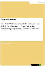The Role Of Human Rights In International Relations. Theoretical Implication And Networking Regarding Economic Sanctions af Kolja Bockermann