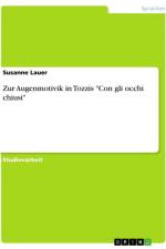 Zur Augenmotivik in Tozzis 