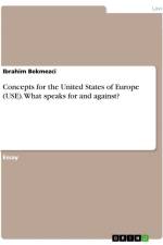 Concepts for the United States of Europe (USE). What speaks for and against? af Ibrahim Bekmezci