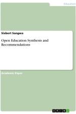 Open Education Synthesis and Recommendations af Sixbert Sangwa