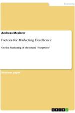 Factors for Marketing Excellence af Andreas Mederer