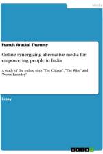 Online synergizing alternative media for empowering people in India