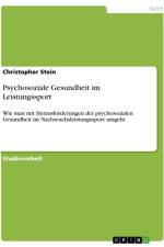 Psychosoziale Gesundheit im Leistungssport af Christopher Stein