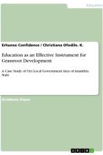 Education as an Effective Instrument for Grassroot Development af Erhunse Confidence