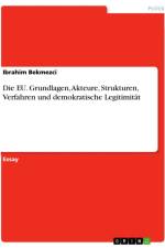 Die EU. Grundlagen, Akteure, Strukturen, Verfahren und demokratische Legitimität af Ibrahim Bekmezci