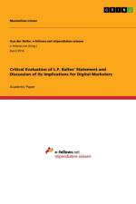 Critical Evaluation of L.P. Baltes¿ Statement and Discussion of Its Implications for Digital Marketers af Maximilian Linner