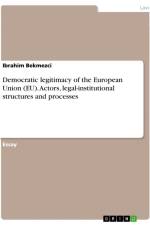 Democratic legitimacy of the European Union (EU). Actors, legal-institutional structures and processes af Ibrahim Bekmezci