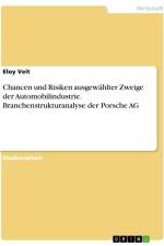 Chancen und Risiken ausgewählter Zweige der Automobilindustrie. Branchenstrukturanalyse der Porsche AG af Eloy Veit
