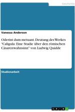 Oderint dum metuant. Deutung des Werkes 