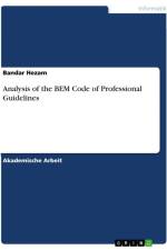 Analysis of the BEM Code of Professional Guidelines af Bandar Hezam