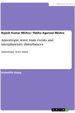 Anisotropic wave train events and interplanetary disturbances af Rajesh Kumar Mishra