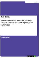 Einflussfaktoren auf ambulant-sensitive Krankenhausfälle mit der Hauptdiagnose Hypertonie af Daria Kozica