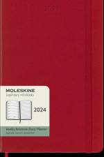 Moleskine 12 Monate Wochen Notizkalender 2024 A5 Geb Rot
