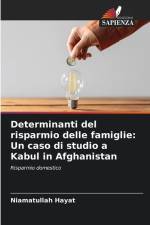 Determinanti del risparmio delle famiglie: Un caso di studio a Kabul in Afghanistan af Niamatullah Hayat