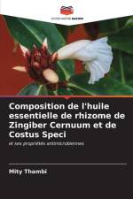 Composition de l'huile essentielle de rhizome de Zingiber Cernuum et de Costus Speci af Mity Thambi