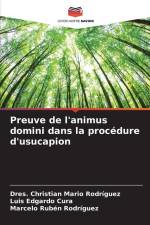 Preuve de l'animus domini dans la procédure d'usucapion af Dres. Christian Mario Rodríguez