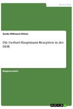 Die Gerhart-Hauptmann-Rezeption in der DDR af Guido Rißmann-Ottow