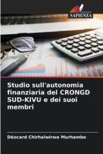 Studio sull'autonomia finanziaria del CRONGD SUD-KIVU e dei suoi membri af Déocard Chirhalwirwa Murhambo