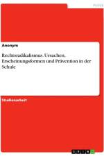 Rechtsradikalismus. Ursachen, Erscheinungsformen und Prävention in der Schule af Anonymous