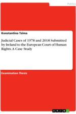 Judicial Cases of 1978 and 2018 Submitted by Ireland to the European Court of Human Rights. A Case Study af Konstantina Tzima