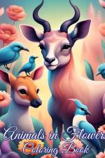 Animals in Flowers Coloring Book af Thy Nguyen