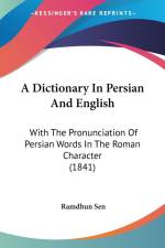 A Dictionary In Persian And English af Ramdhun Sen