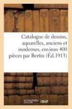 Catalogue de dessins, aquarelles, anciens et modernes, environ 400 pieces af collectif