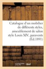 Catalogue d'un mobilier de differents styles, ameublement de salon style Louis XIV, paravents af collectif