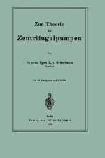 Zur Theorie der Zentrifugalpumpen af Egon R. von Grünebaum