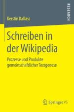 Schreiben in der Wikipedia af Kerstin Kallass