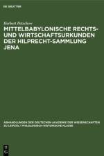 Mittelbabylonische Rechts- und Wirtschaftsurkunden der Hilprecht-Sammlung Jena af Petschow Herbert Petschow