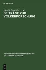 Beitrage zur Volkerforschung