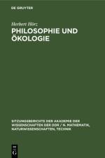 Philosophie und Okologie af Horz Herbert Horz