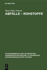 Abfalle - Rohstoffe af Emons Hans-Heinz Emons