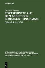 Fortschritte auf dem Gebiet der Konstruktionsplaste af Knauer Berthold Knauer