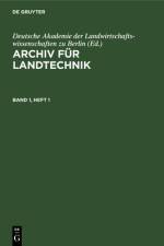 Archiv fur Landtechnik