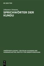 Sprichworter der Kundu af Ittmann Johannes Ittmann