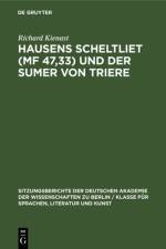 Hausens Scheltliet (MF 47,33) und der Sumer von Triere af Kienast Richard Kienast