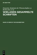 Bericht des Bearbeiters