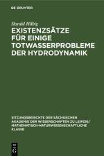Existenzsatze fur einige Totwasserprobleme der Hydrodynamik af Hilbig Harald Hilbig