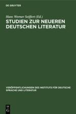 Studien zur neueren deutschen Literatur
