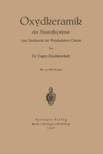 Oxydkeramik der Einstoffsysteme vom Standpunkt der physikalischen Chemie af E. Ryschkewitsch