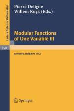 Modular Functions of One Variable III af J. -P. Serre