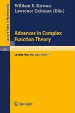 Advances in Complex Function Theory af W. E. Kirwan