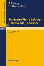 Séminaire Pierre Lelong - Henri Skoda (Analyse) af H. Skoda
